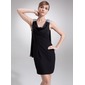 Sheath Cowl Neck Short/Mini Chiffon Cocktail Dress With Beading (016022557) Sheath Cowl Neck Short/Mini Chiffon Cocktail Dress With Beading (016022557)