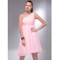 Império Um ombro Na altura do joelho Chifon Vestido de boas vindas com Pregueado (022020717) Império Um ombro Na altura do joelho Chifon Vestido de boas vindas com Pregueado (022020717)