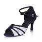 Satin Sparkling Glitter Heels Sandals Latin Dance Shoes With Ankle Strap (053006994) Satin Sparkling Glitter Heels Sandals Latin Dance Shoes With Ankle Strap (053006994)