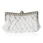 White Gorgeous Satin With Shining Rhinestones Evening Handbags (012011024)