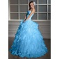 Ball-Gown Sweetheart Floor-Length Organza Quinceanera Dress With Beading (021020619) Ball-Gown Sweetheart Floor-Length Organza Quinceanera Dress With Beading (021020619)