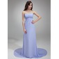 Impero A cuore Coda a strascico corto Chiffon Abiti da sera con Increspature Perline (017018815) Impero A cuore Coda a strascico corto Chiffon Abiti da sera con Increspature Perline (017018815)