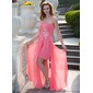 Sheath Sweetheart Floor-Length Chiffon Prom Dress With Ruffle Beading (018024657)