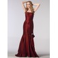 Stile sirena A cuore Sweep treno Taffeta Abito da damigella con Pin floreale in cristallo (007000953)