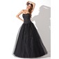 Ball-Gown Sweetheart Floor-Length Tulle Quinceanera Dress With Embroidered Sash Beading Sequins (021004678)