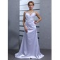 Empire V-neck Watteau Train Charmeuse Wedding Dress With Ruffle Lace Beadwork (002001177)