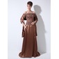A-Line/Princess Off-the-Shoulder Sweep Train Charmeuse Mother of the Bride Dress With Lace Beading (008006171) A-Line/Princess Off-the-Shoulder Sweep Train Charmeuse Mother of the Bride Dress With Lace Beading (008006171)