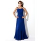 A-Line/Princess Scoop Neck Floor-Length Chiffon Bridesmaid Dress With Ruffle (007001137) A-Line/Princess Scoop Neck Floor-Length Chiffon Bridesmaid Dress With Ruffle (007001137)