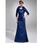 Mermaid Sweetheart Floor-Length Taffeta Mother of the Bride Dress With Ruffle Beading (008005939)