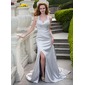 Mermaid Sweetheart Watteau Train Charmeuse Prom Dress With Ruffle Beading (018024666) Mermaid Sweetheart Watteau Train Charmeuse Prom Dress With Ruffle Beading (018024666)