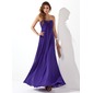 Impero A cuore Al pavimento Chiffon Abiti da sera con Increspature Perline (017020658)