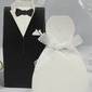 Classic Bride & Groom Favor Box With Organza Ribbon (Set of 6 Pairs) (050005841) Classic Bride & Groom Favor Box With Organza Ribbon (Set of 6 Pairs) (050005841)