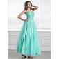 A-Line/Princess Sweetheart Ankle-Length Tulle Prom Dress With Beading (018005305)