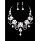 Set di gioielli Matrimonio Fidanzamento Festa lega Argento Gioielli con Pearl (011017846) Set di gioielli Matrimonio Fidanzamento Festa lega Argento Gioielli con Pearl (011017846)