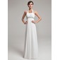 Keizer Halter Vloerlengte Chiffon Bruidsjurken met Roes Kraalwerk Lovertjes (002012638) Keizer Halter Vloerlengte Chiffon Bruidsjurken met Roes Kraalwerk Lovertjes (002012638)