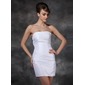 Sheath Strapless Short/Mini Taffeta Cocktail Dress With Ruffle (016020772) Sheath Strapless Short/Mini Taffeta Cocktail Dress With Ruffle (016020772)