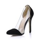 Plastics Velvet Stiletto Heel Closed Toe Pumps (085022593)