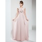 Empire Off-the-Shoulder Sweep Train Chiffon Mother of the Bride Dress With Ruffle (008006454)