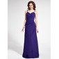 Sheath Sweetheart Floor-Length Chiffon Bridesmaid Dress With Ruffle (007021815) Sheath Sweetheart Floor-Length Chiffon Bridesmaid Dress With Ruffle (007021815)