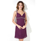 Empire V-neck Knee-Length Chiffon Cocktail Dress With Beading Sequins (016008216)
