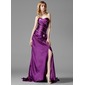 Sheath Sweetheart Court Train Charmeuse Prom Dress With Ruffle Beading (018022507) Sheath Sweetheart Court Train Charmeuse Prom Dress With Ruffle Beading (018022507)
