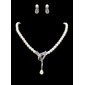 Set di gioielli Anniversario Matrimonio Fidanzamento Compleanno Regalo Festa Quotidiano Lega con strass Argento Gioielli con Pearl strass (011019402)