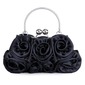 Black Gorgeous Silk Evening Handbags/ Clutches/ Top Handle Bags/ Wristlets (012005435)