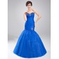 Stile sirena A cuore Al pavimento Organza Abito feste con Increspature Perline (018020791) Stile sirena A cuore Al pavimento Organza Abito feste con Increspature Perline (018020791)