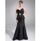 Mermaid Scalloped Neck Court Train Taffeta Mother of the Bride Dress With Ruffle (008006459)