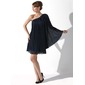 A-Line/Princess One-Shoulder Short/Mini Chiffon Cocktail Dress With Ruffle (016008463)