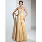 A-Line/Princess Sweetheart Floor-Length Taffeta Prom Dress With Ruffle Beading (018005090)