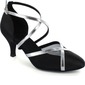 Satin Fabric Patent Leather Heels Pumps Modern Ballroom Dance Shoes With Ankle Strap (053021396) Satin Fabric Patent Leather Heels Pumps Modern Ballroom Dance Shoes With Ankle Strap (053021396)
