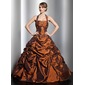 Ball-Gown Halter Floor-Length Taffeta Quinceanera Dress With Ruffle Beading (021014753) Ball-Gown Halter Floor-Length Taffeta Quinceanera Dress With Ruffle Beading (021014753)