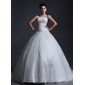 Debuttante Senza spalline Strascico medio Organza Raso Abiti per matrimonio con Pizzo Bigiotteria (002017382)