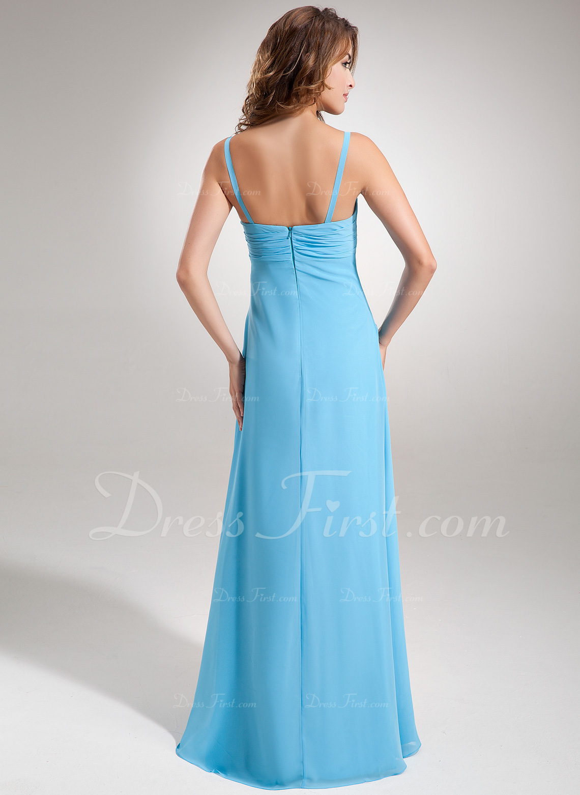 Empire Sweetheart FloorLength Chiffon Maternity Bridesmaid Dress With Ruffle (045004424