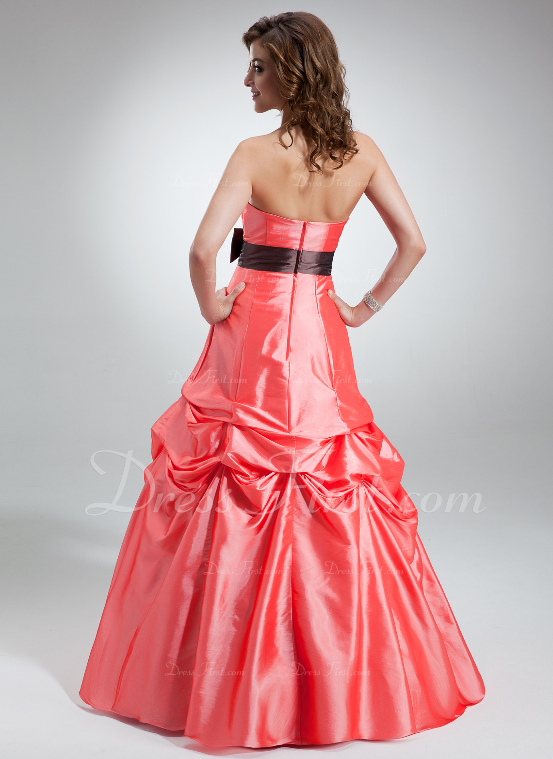 ALine/Princess Sweetheart FloorLength Taffeta Bridesmaid Dress With
