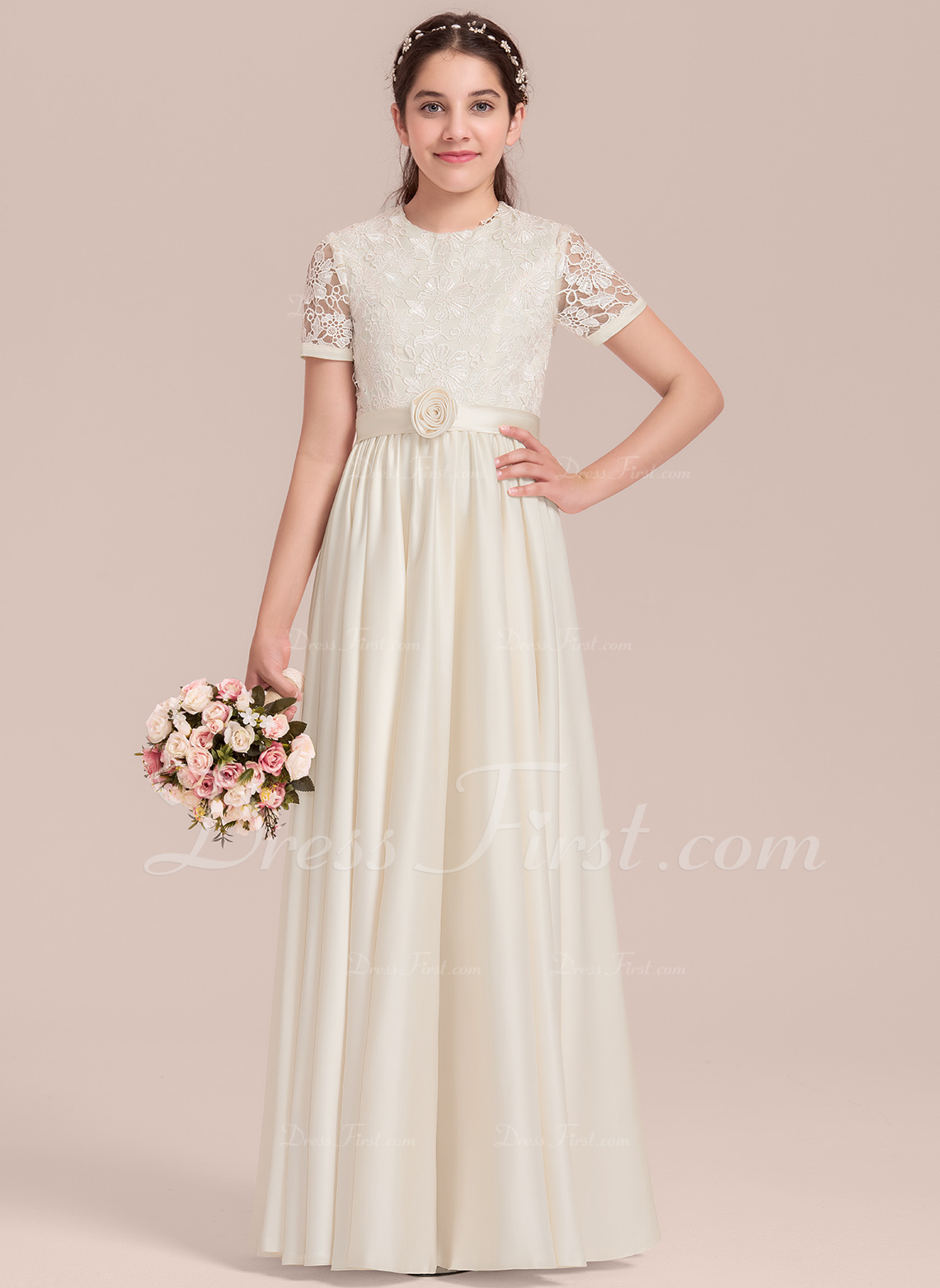 Satin Junior Bridesmaid Dresses