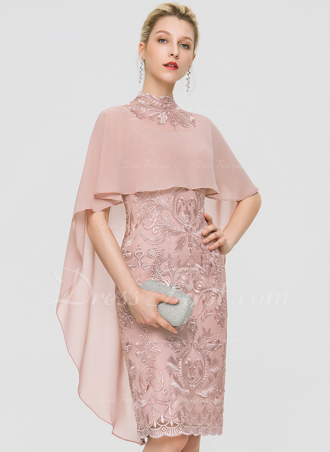 peach cocktail dress for wedding
