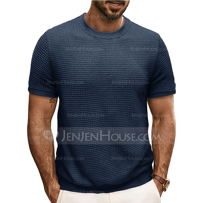 T-shirts pour hommes style classique pour des hommes moderne polyester col ras du cou t-shirts à manches courtes 