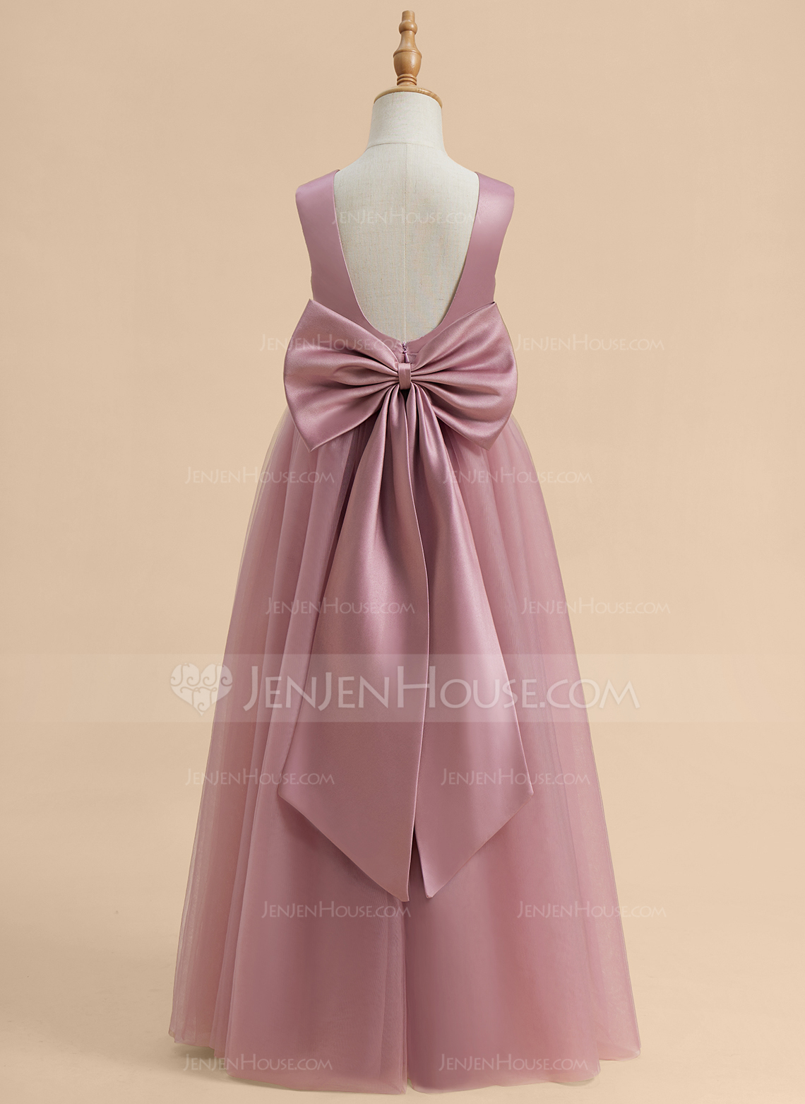 Kjole A-line kjole i Tyll med Sløyfe