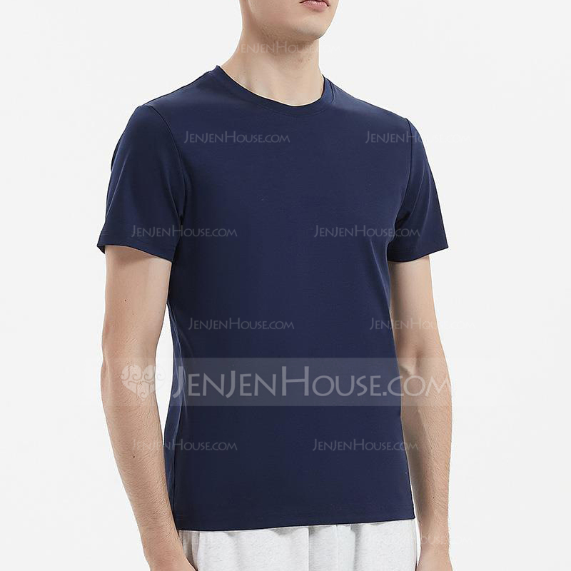 T-shirts pour hommes style classique pour des hommes moderne coton polyester col ras du cou t-shirts à manches courtes 