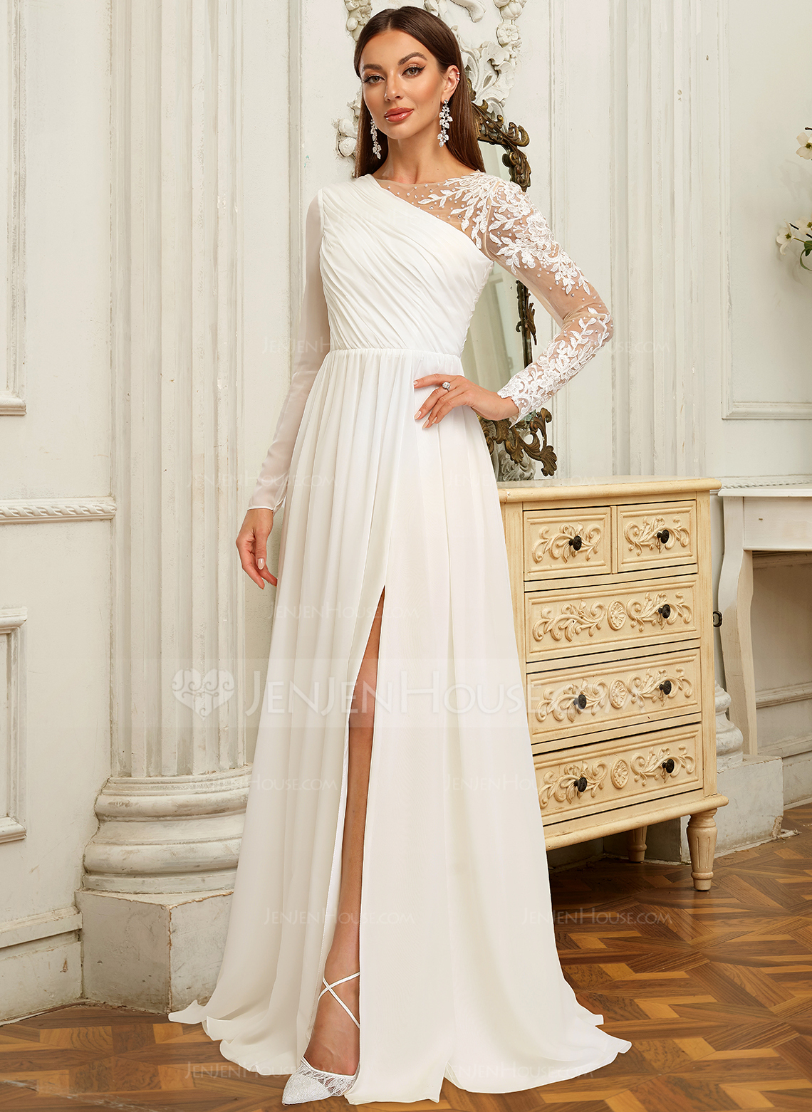 Kjole A-line kjole i Blonder med paljetter