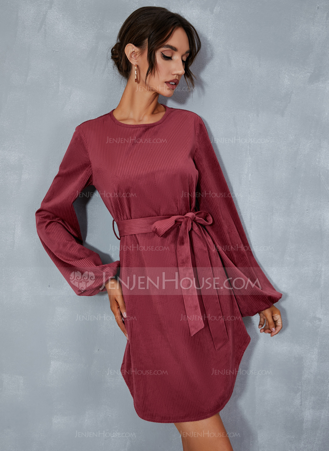 Scoop A-line kjole Corduroy Mini Kjole 