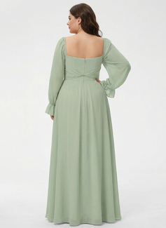A-line Off the Shoulder Ruffle Chiffon Dress