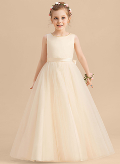 Jurk gala-japon/prinses van tule met strik