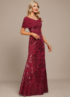 Kjole Maxi i Paljett med Plissert