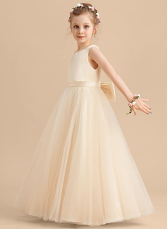 Jurk gala-japon/prinses van tule met strik