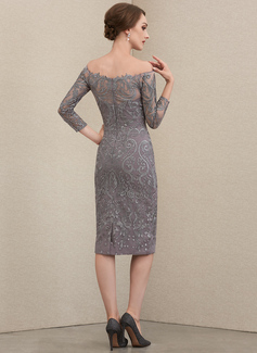 Kjole i Blonder med Skulderfri