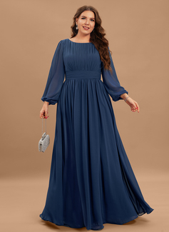 A-line Ruffle Chiffon Dress