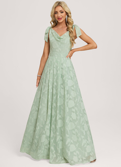 A-line Cowl Floral Dress